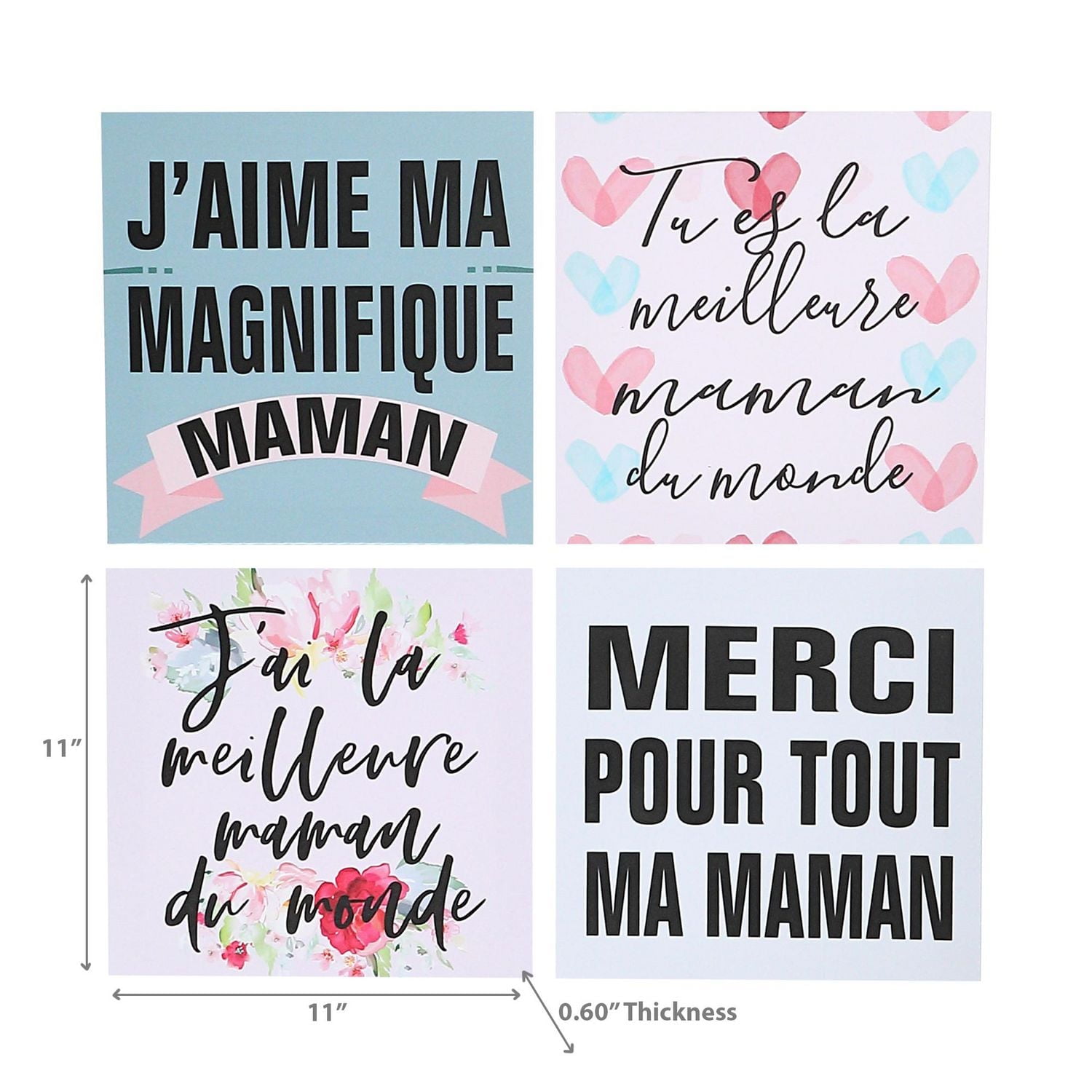IH Casa Decor Toivas Wall Art Maman Asstd - Set De 4
