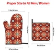 thumbnail image 4 of XMXT Heat Resistant Oven Mitts and Pot Holders Sets, Elegant Turkish Tattoo Oven Mitt Hot Pads Kitchen Cooking BBQ Gloves, 4 Pcs, 4 of 8