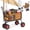 Brown, variant on Lumeavetra 3-in-1 Beach Fishing Cart, Heavy-Duty Folding Wagon with All-Terrain Inflatable Tires, Convertible to Chair & Bench with Cushion, Rod Holders and Durable Oxford Bag
