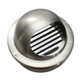 thumbnail image 4 of Stainless Steel Round Brushed Bull Nosed External Extractor Wall Vent Outlet, 4 of 7