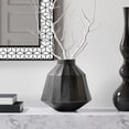 thumbnail image 5 of 11" Dark Gray Geometric Organic Stripe Round Aluminum Table Vase, 5 of 8