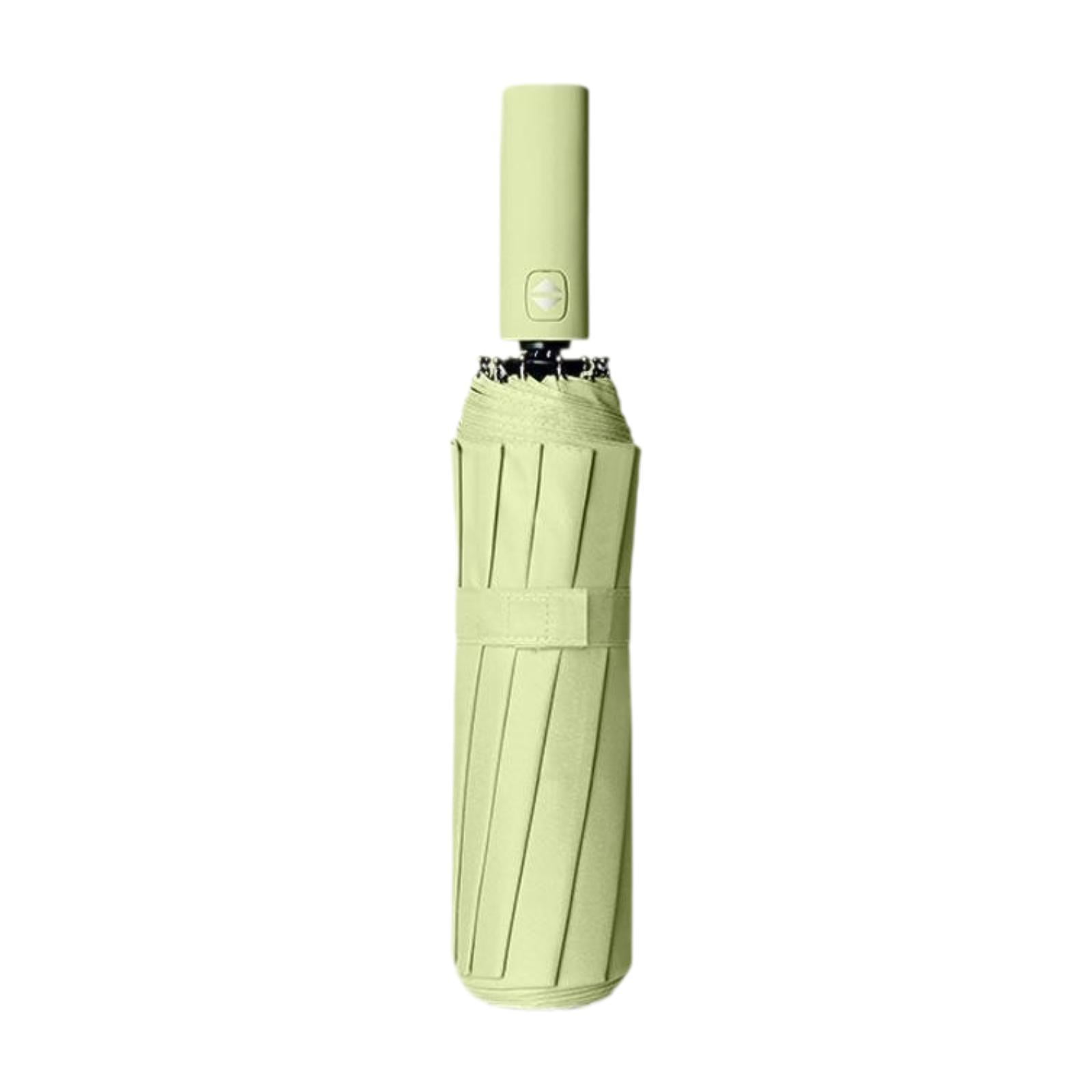 Abbraccia Automatic Umbrella Travel Umbrella Easy Grip Handle Rain Umbrella Sun Protection for Golf Women Men Kids Camping Trip Walking Light Yelllow