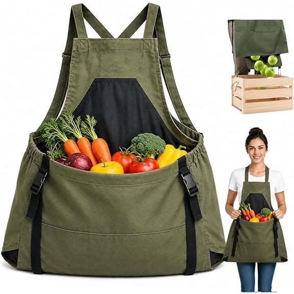 Gardening Apron, The Grange Carrier - 1-Second Harvest System Field & Harvest Apron Suitable Woman