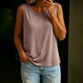 thumbnail image 3 of New Women’s Tank Tops with Built in Bras Loose Fits Breathable Sleeveless T-Shirt Comfy Casual Home Tops Khaki S, 3 of 8