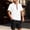 W2-White, variant on Vacation Shirt and Shorts Matching Set for Men Button Down Short Sleeve Drawstring T-Shirts Shorts Outfits Lapel Collar Texture Outfits Fashional Comfortable Athletic Loose Wear,Light Blue 3XL