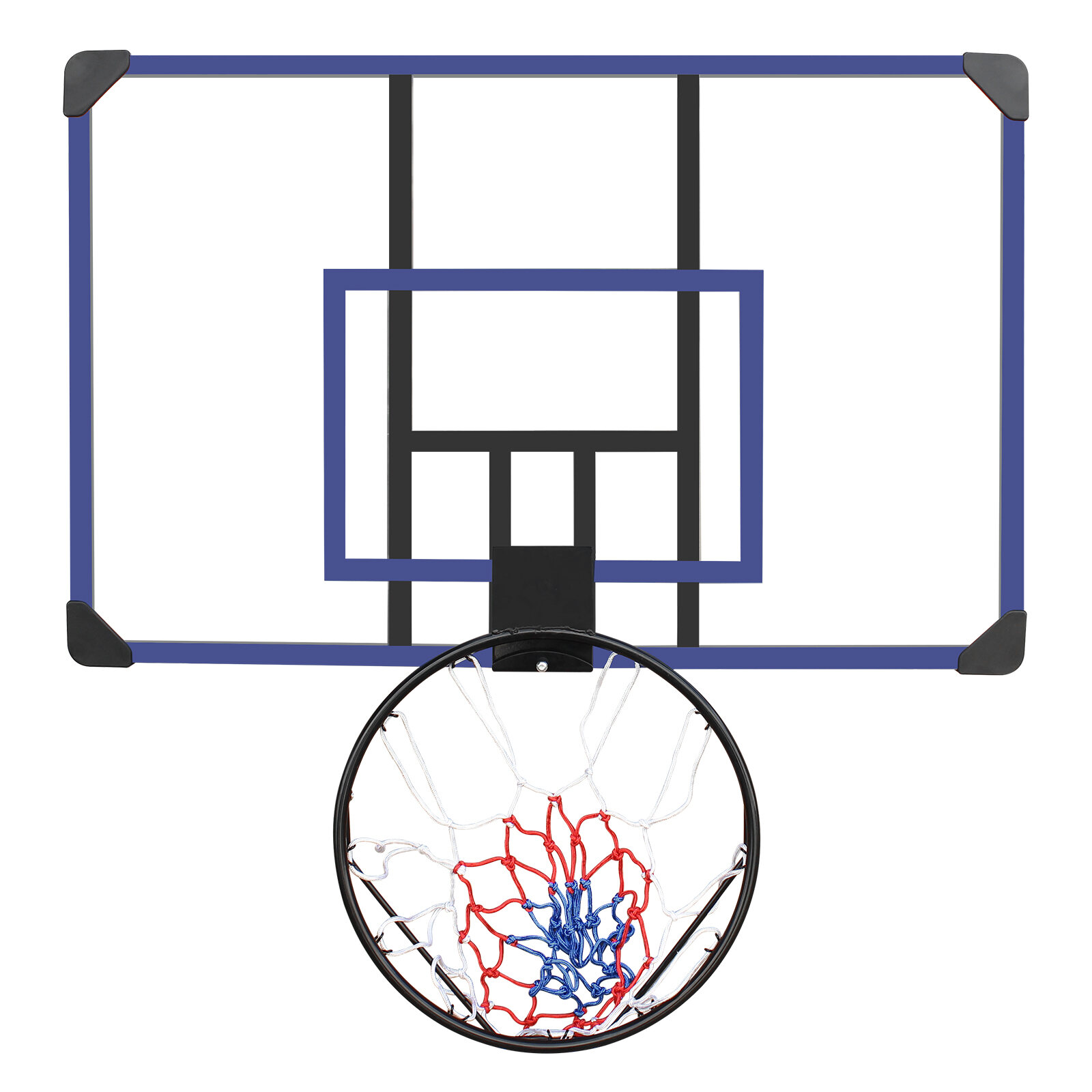 Outdoor Basketball Hoops Wall-mounted basketball hoop, 45 x 29 inches shatterproof back, folding hoop, durable hoop and all-weather mesh for indoor and outdoor use,Indoor Basketball Hoops