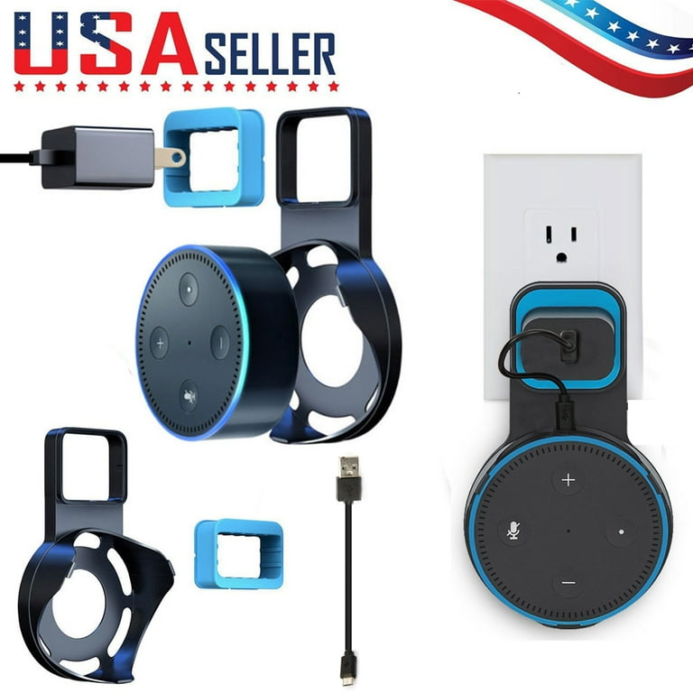 6 in. x 2 in. Plastic Outlet Wall Mount for  Echo Dot