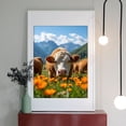 thumbnail image 2 of Diamond Art Kits for Adults - 5d Mountain Cow Among Orange Flowers Diamond Painting for Adults, Diamond Art for Adults Beginners, Diamond Painting Kits for Adults for Home Wall Decor, 2 of 7