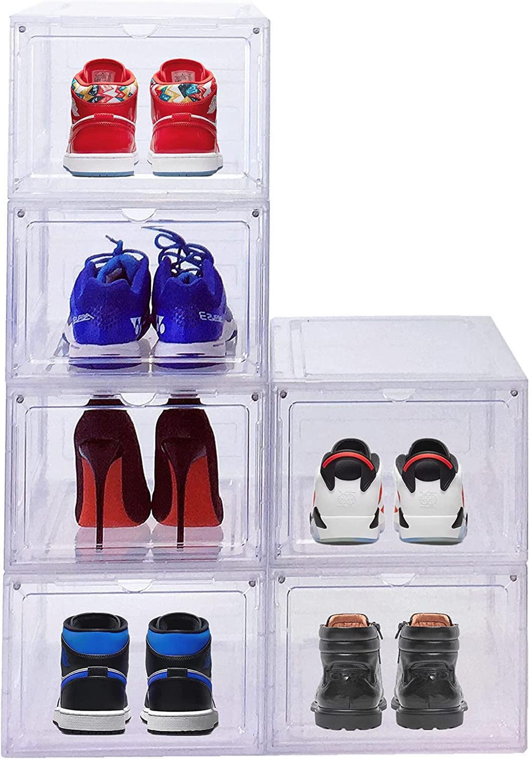 Shoe Organizer for Closet, Shoe Storage Container with Lids, Shoe Box