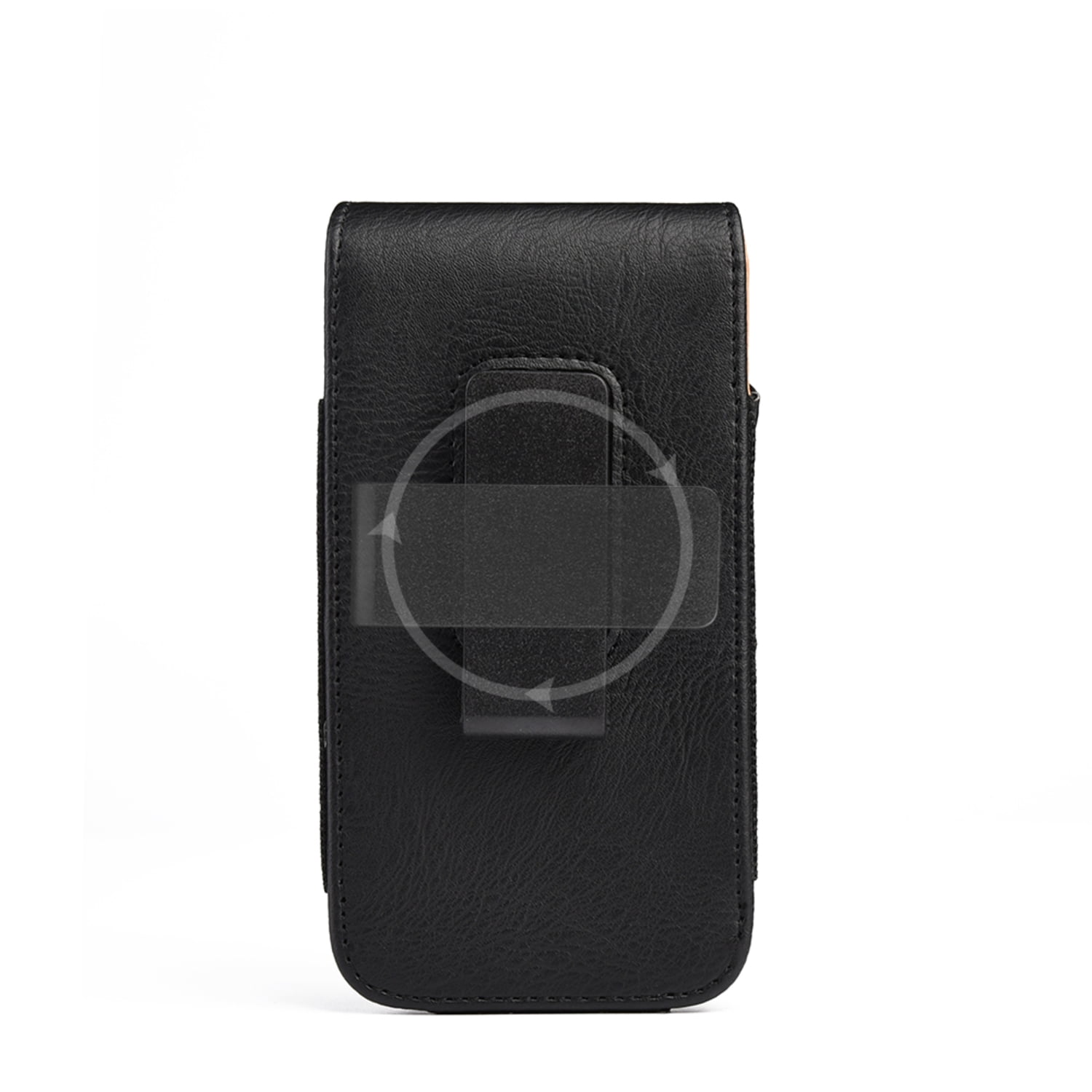 Universl Vegan Leather 6.75x3.75x0.75 Large Vertical Cell Phone Belt Clip On and Belt Loop Holster Case
