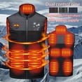 thumbnail image 2 of ZCFZJW Heated Vest for Men Women with Dual Control, Lightweight Warming Heated Puffer Vest Rechargeable Smart Electric Heating Vest Black#25 L, 2 of 4