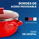 thumbnail image 5 of Juego De 5 Ollas De Peltre Con Tapa De Cristal Tradicional Rojo, 5 of 8