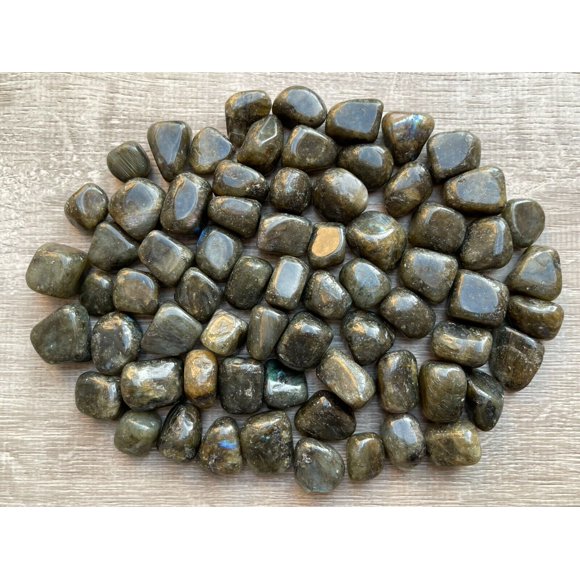 Labradorite Tumbled Stones, 0.75-1 Inch Tumbled Labradorite Stones