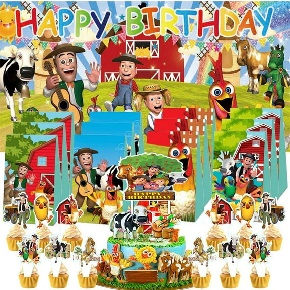 La Granja de zenon Goodie Bags Treat Candy Decorations Party Favor Supplies Birthday Cake Topper Backdrop Banner