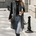 thumbnail image 5 of BXJX Womens Corduroy Vests, Mid-length Button Down Sleeveless Lapel Collar Fall Outerwear with Pockets Gray Size S-2XL, 5 of 8