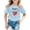 Light Blue, variant on Shadoumai Shirts for Girls 10-12 Printed Pattern Round Neck Shirt Short Sleeve T Shirt Regular Fit Basic Tees Clothes for Girls