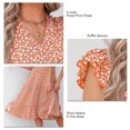 thumbnail image 4 of Vestido De Manga Con Volantes, Elegante Vestido Con Dobladillo Suelto Y Estampado Floral De Poliéster Para Fiestas De Vacaciones Para Ir De Compras ANGGREK JE1711, 4 of 6