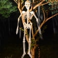 thumbnail image 2 of DPTALR 32cm Luminous Skull Skeleton Body Scary Halloween Toy Haunted House Tricky Prop, 2 of 9