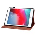 thumbnail image 3 of Case for iPad mini 1/2/3/4/5, Flower Pattern PU Leather Multi-Angle Viewing Stand Shockproof Flip Case with Card Slot, Magnetic Clasp, Pencil Slot, Auto Sleep/Wake, Brown, 3 of 11