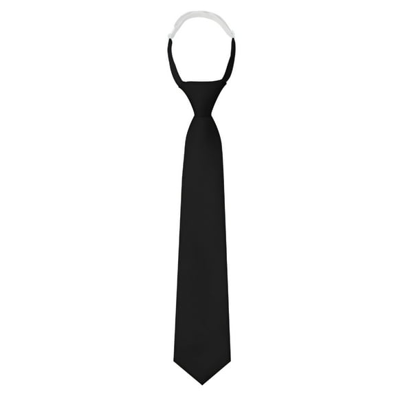 TELOLY Black Tie for Women Pre-tied Adjustable Women's Ties 2.75"