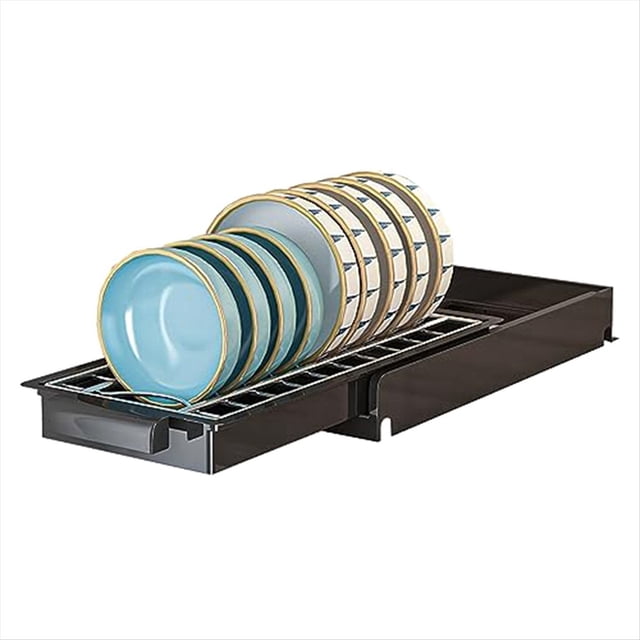 Organizador de Gabinete ExtraíBle Estantes de Despensa de Acero Inoxidable Almacenamiento de Cajones con Asa, Organizadores de Despensa Deslizables-A