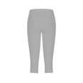 thumbnail image 5 of Women's Leggings Women'S Cropped Pants 2024 High Waisted Yoga Capri Pants Lightweight Comfortable Solid Color Soft Casual Pajama Pants,Gray Women's Legging XL, 5 of 5