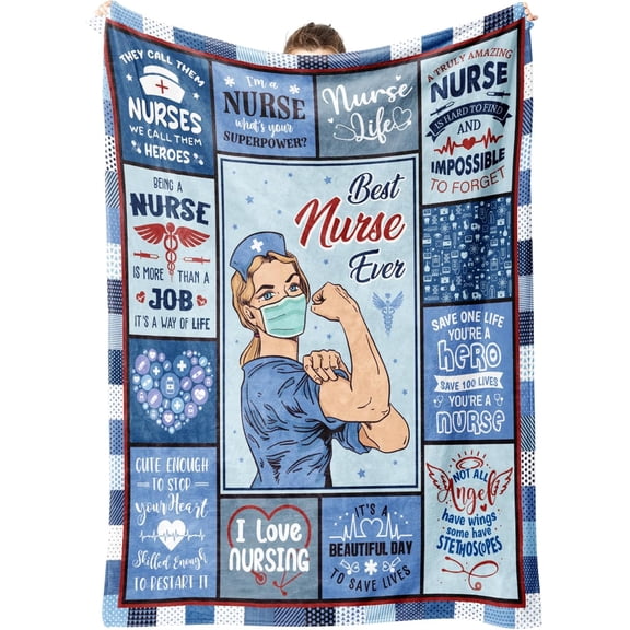 Nurse Gifts for Women, Nurse Week Gifts- Soft Throw Blanket for Nurse (50"x60") - Nurse Appreciation Gift, Gifts for Nurses, Nurse Graduation Gifts