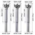 thumbnail image 2 of Uxcell Forstner Wood Boring Drill Bits Dia. Hole Saw Carbide Alloy Steel Tip Round Shank Cutting for Hinge Wood Tool 14mm, 15mm, 16mm, 2 of 5