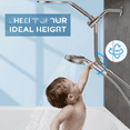 thumbnail image 3 of Dual Handheld Shower Head Combo: 8 Inch Rainfall and High-Pressure System with 10 Spray Modes, Brushed Nickel Finish, Wall Mounted, 3 of 6