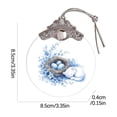 thumbnail image 2 of Uuiauoio Glass Easter Ornament 2D Flat Pendant with Bunny Egg Designs for Tree Gift Basket Filler Holiday Party Decorations Keepsake, 2 of 5