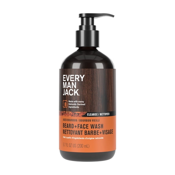 Every Man Jack Aged Bourbon Beard and Face Wash for Men, Naturally Derived, 200ml