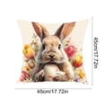 thumbnail image 3 of QTOCIO Easter Pillow Rabbits And Easter Egg Patterns Throw Pillow Cases Decorative Cushion Covers For Sofa Couch Home Easter Decor, 3 of 4
