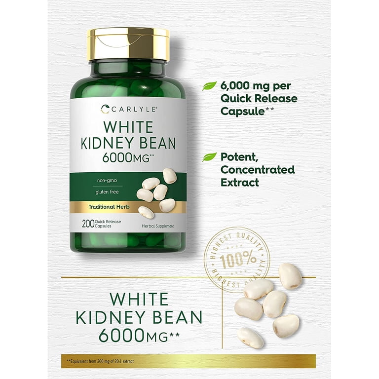 l-carnitine and white kidney bean extract | 6000mg | 200 Count Best Naturals White Kidney Bean