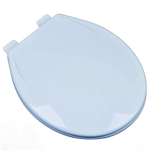 Slow Close Plastic Round Front Contemporary Design Toilet Seat, Dresden Blue