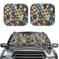 thumbnail image 2 of Naloa Beer Caps 2 Piece Foldable Car Sun Shades, Car Windshield Sunshade, Front Window Sunshade for Car, Truck, SUV - Small, 2 of 7