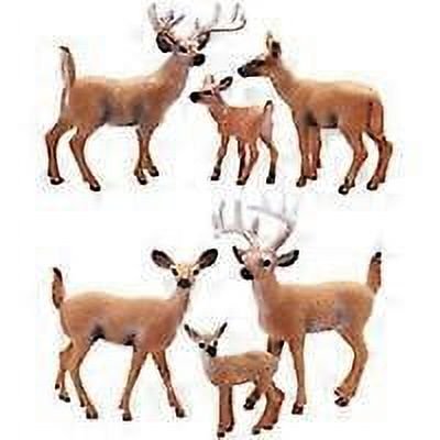 6 Piece White Tailed Deer Cake Decorating Deer Toy Fairy Tale