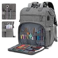thumbnail image 3 of Mochila Organizadora Hilos LTINVECK Bolso Viaje con Puerto Carga USB Gran Capacidad Almacenar Hilos Carrete Proyectos Agujas Tejer y Ganchillos, 3 of 3
