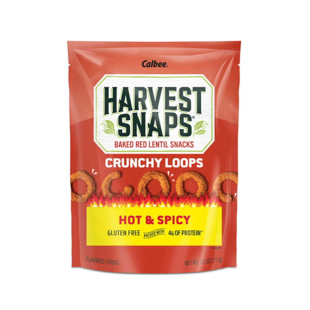 Variety Pack Harvest Snaps Veggie Chips, 4 Flavor Assortment - Tomato Basil, Caesar, Original , Hot & Spicy - 4 Pack, Gluten-Free Snacks, Plant-Based Protein, Healthy Crunchy Snack Option