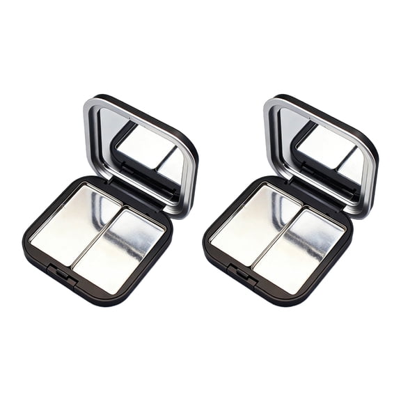 7829 2Pcs Magnetic Makeup Box Portable Empty Eyeshadow Palette For Home And Offices
