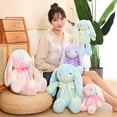 thumbnail image 5 of Conejo de peluche de 30/42/60cm para niña, Animal suave de peluche, muñeco de conejito colorido, juguetes para niños, regalo de cumpleaños, regalo de Navidad, 5 of 5