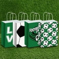 thumbnail image 3 of 12 Pcs Soccer Party Favor Bags, Soccer Themed Party Gift Bags with Handles, Paper Gift Bags Soccer Goodie Bags Treat Candy Bags for Kids Adults Soccer Party Supplies, 3 of 4