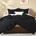 thumbnail image 3 of Juego de edredón Litanika Black King Size con 2 fundas de almohada, 3 of 8