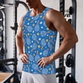 thumbnail image 5 of KLL Tennis Print Men's Muscle Gym Workout Stringer Tank Tops Bodybuilding Fitness T-Shirts Tank Tops Men-3X-Large, 5 of 7