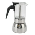 thumbnail image 1 of Cafetière, Pot à Moka en Verre Pot à Moka en Acier Inoxydable Cafetière à Moka Design Exquis, 1 of 8
