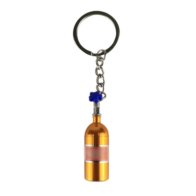 Simulation Keyring Nitrous Bottle Keychain Aluminum Designs Great Addition for Motorbike Car Fans Daily Use and Shows 1pc