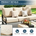 thumbnail image 2 of UDPATIO Patio Furniture Set,Metal Patio Furniture Sets,Beige Modern Outdoor Furniture,7 Piece Outdoor Patio Furniture with 5.75" Extra Thick Cushion for Backyard,Garden?Include Waterproof Covers?, 2 of 7