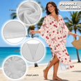 thumbnail image 7 of DISNIMO Women's Kaftan Dress Beach Cover Up Cherry Star Print Plus Size Bathing Suit Coverups V Neck Batwing Sleeve Caftan Beach Dress Long Swimsuit Cover Ups, 7 of 7