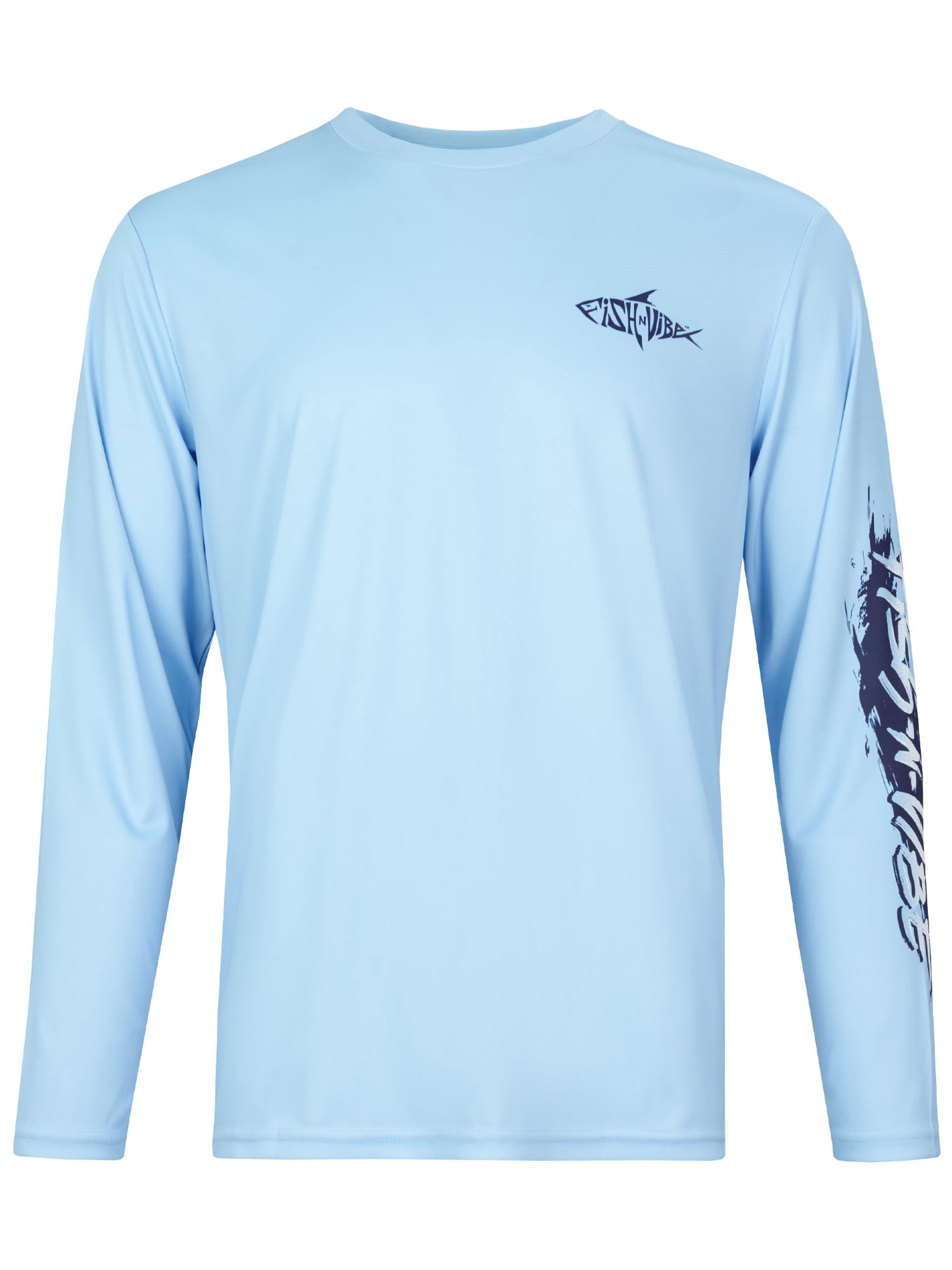 Fish N Vibe Men's Sublimated Long Sleeve Performance Tee, Clear Sky/Fnv Seagulls, XL