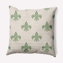 Simply Daisy 26" x 26" Fleur de Lis Decorative Throw Pillow, Sage