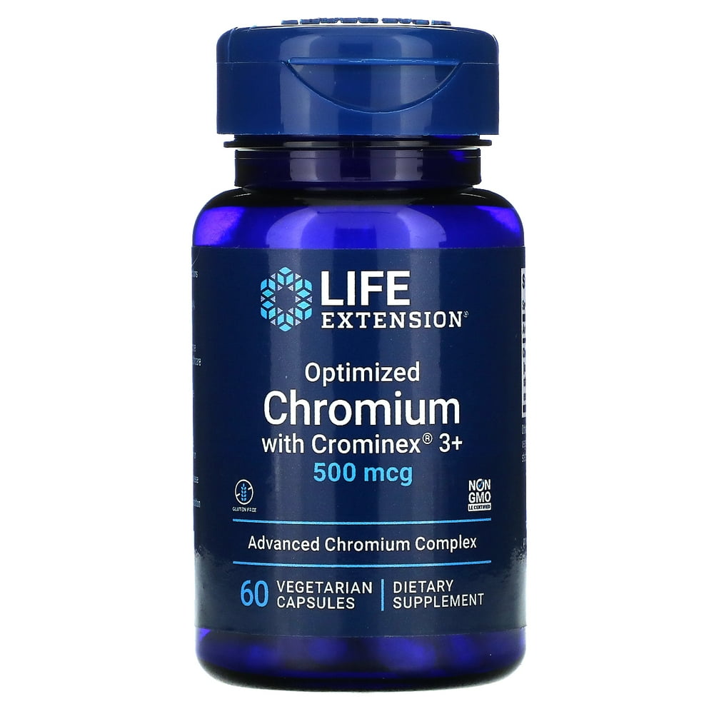 Life Extension Optimized Chromium with Crominex 3+, 500 mcg, 60